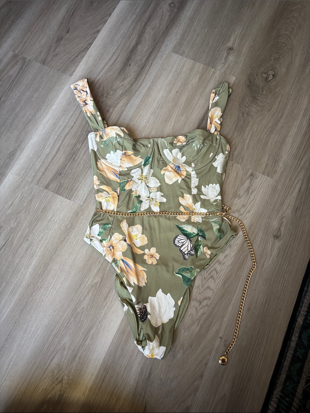 One-Piece Swimsuit vintage Danielle sage floral